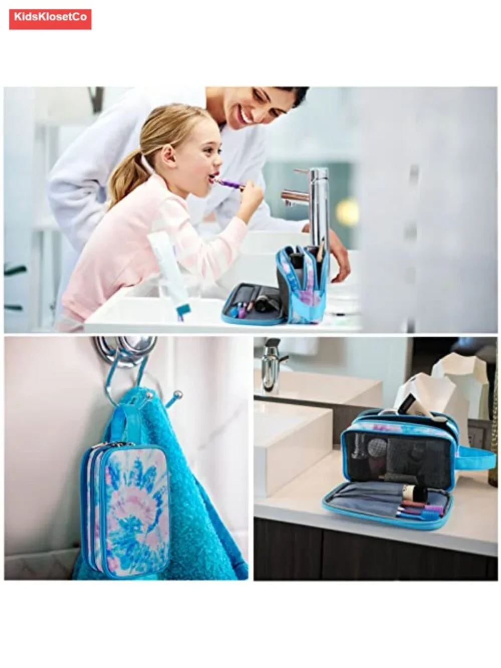 Waterproof Travel Toiletry Bag with Hanging Hook, Lightweight Cosmetic